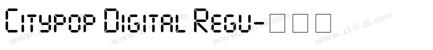 Citypop Digital Regu字体转换